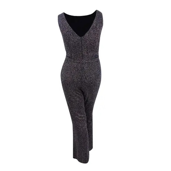 VINCE CAMUTO Jumpsuit Romper Pants Black Sparkle - Picture 2 of 14